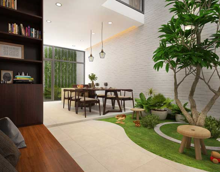 Sân vườn xanh mát cho ngôi nhà