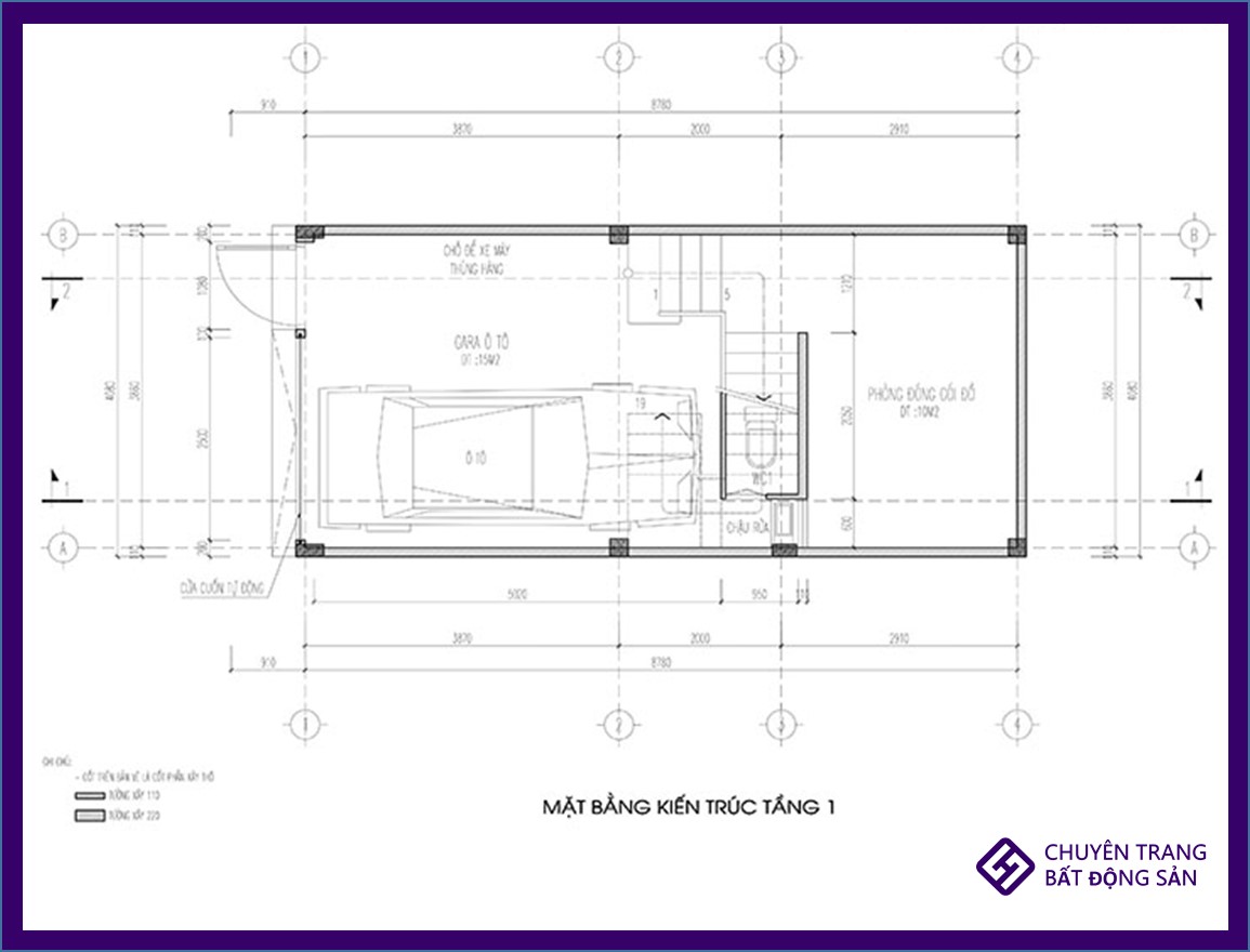 Thiết kế nhà 35m2 4 tầng