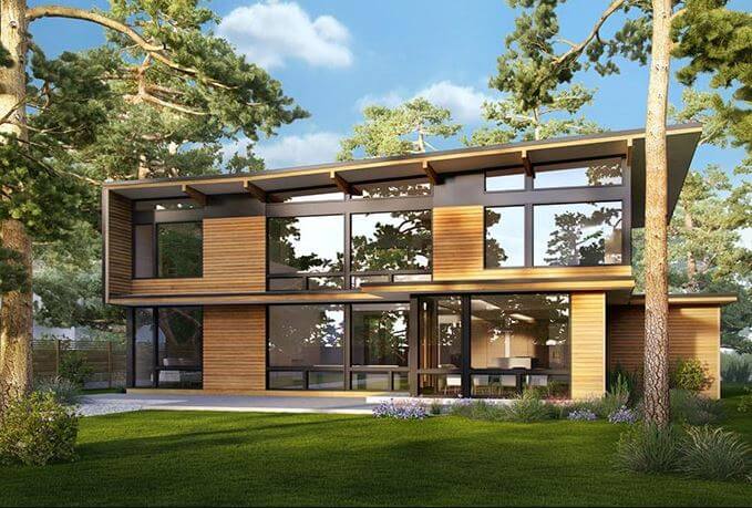 mẫu nhà lắp ghép 2 tầng đẹp