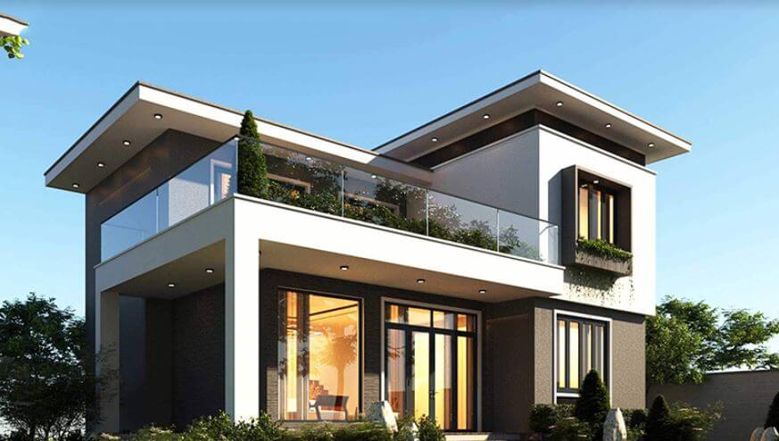 nhà villa 2 tầng