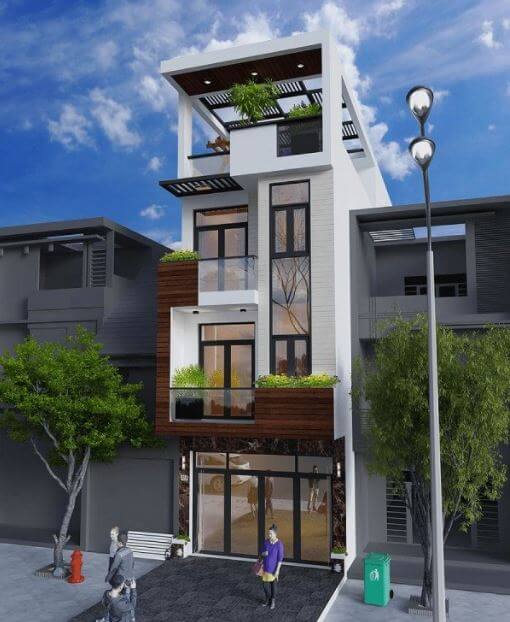 thiết kế nhà nhỏ 20m2 4 tầng