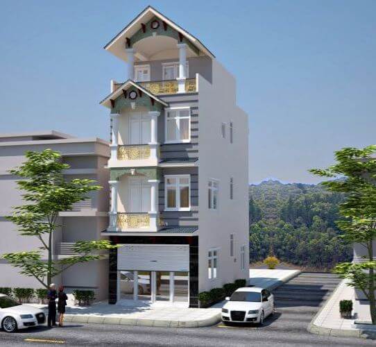nhà ống tân cổ điển 2 tầng