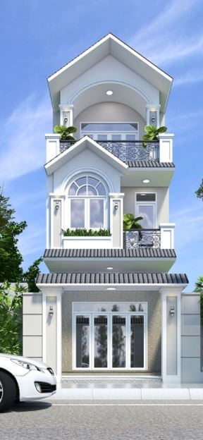 nhà ống tân cổ điển 2 tầng