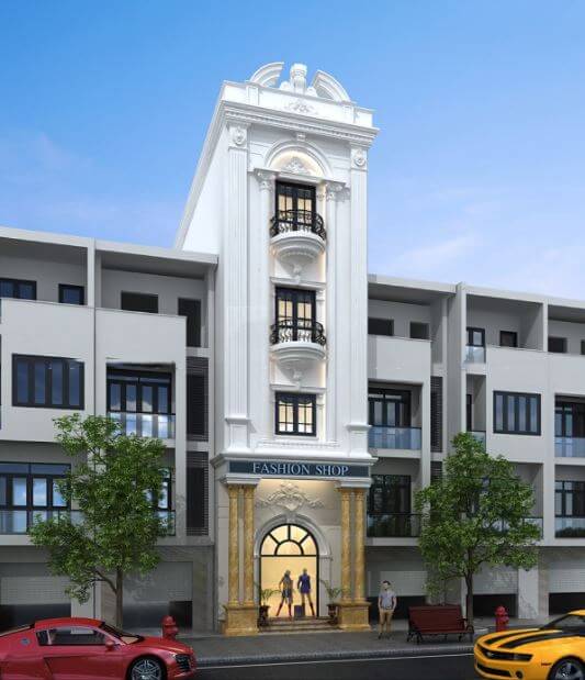 nhà ống tân cổ điển 2 tầng