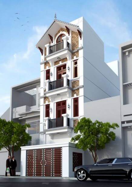 nhà ống tân cổ điển 2 tầng