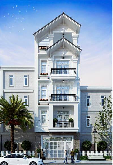 nhà ống tân cổ điển 2 tầng