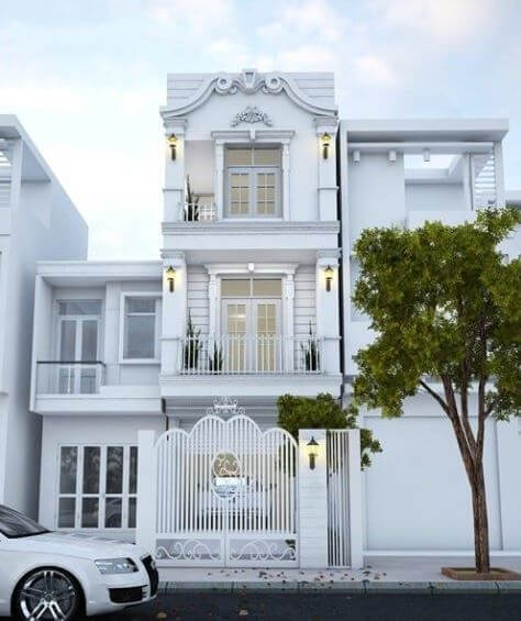 nhà ống tân cổ điển 2 tầng