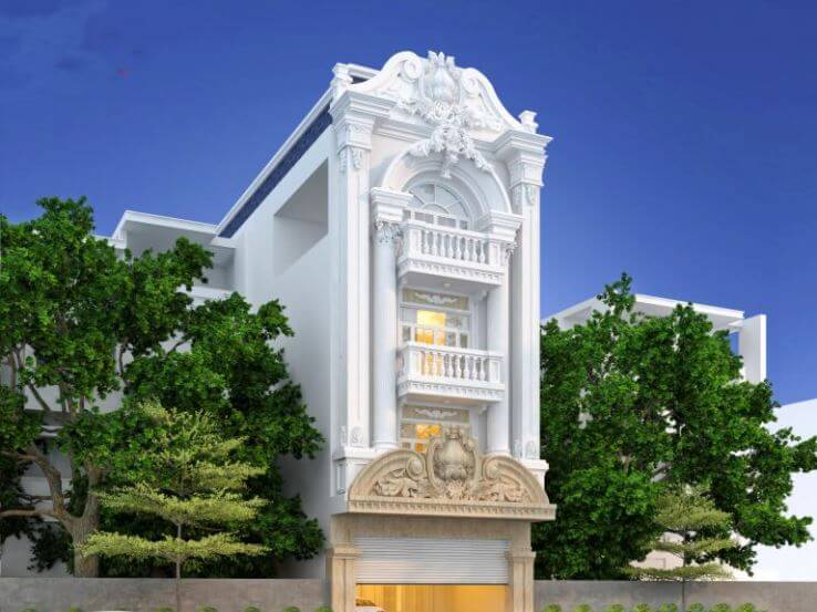 nhà ống tân cổ điển 2 tầng