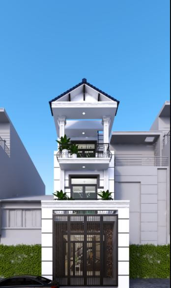 nhà ống tân cổ điển 2 tầng