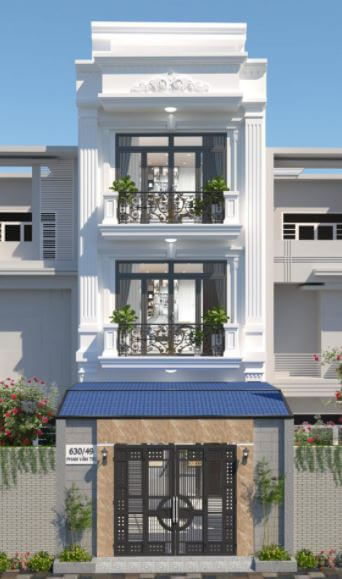 nhà ống tân cổ điển 2 tầng