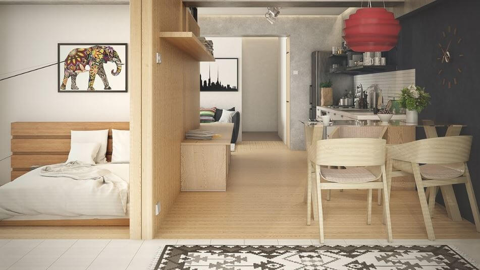 thiết kế nhà 20m2 2 phòng ngủ
