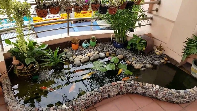 trang trí sân thượng chill