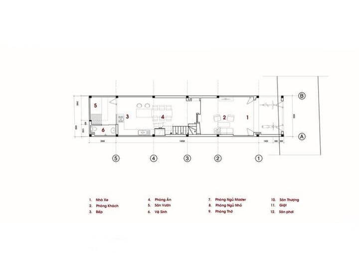 mẫu nhà 2 5 tầng hiện đại