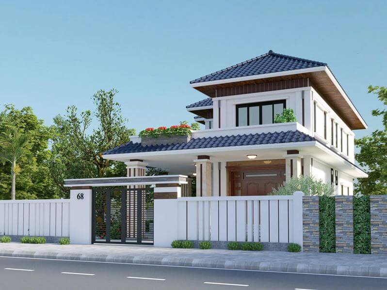 nhà hai tầng mái Nhật