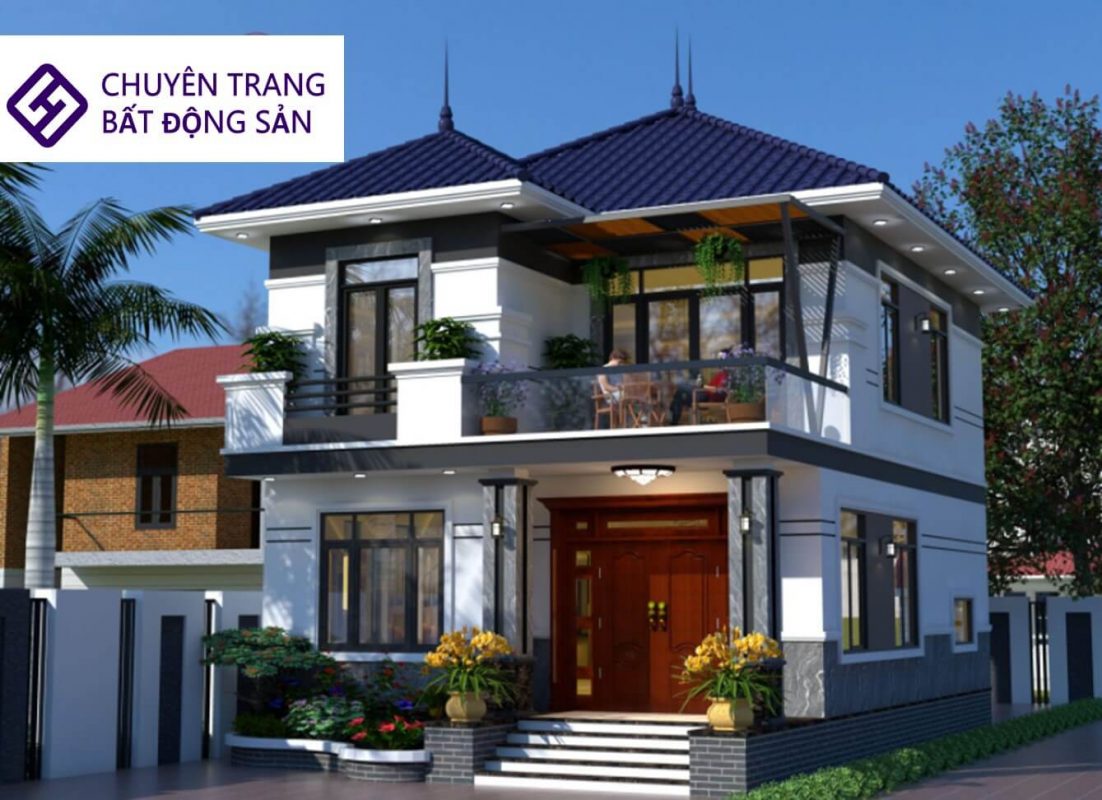 nhà hai tầng mái nhật đẹp