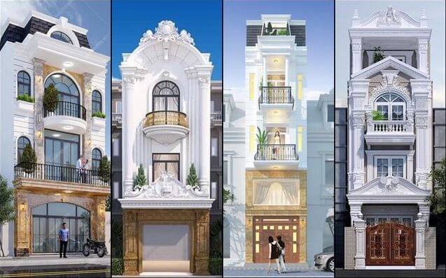 nhà ống 3 tầng kiểu Pháp