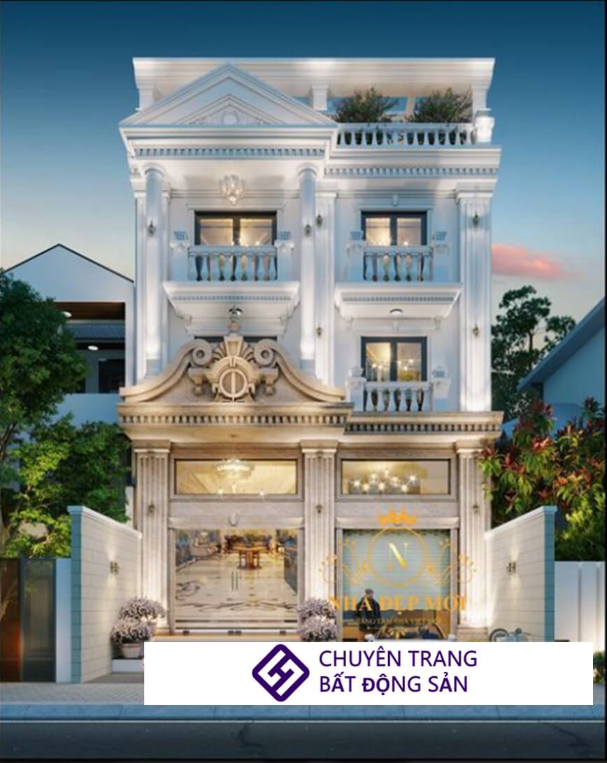 nhà ống 3 tầng kiểu Pháp