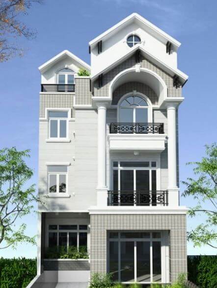 nhà ống 3 tầng kiểu Pháp