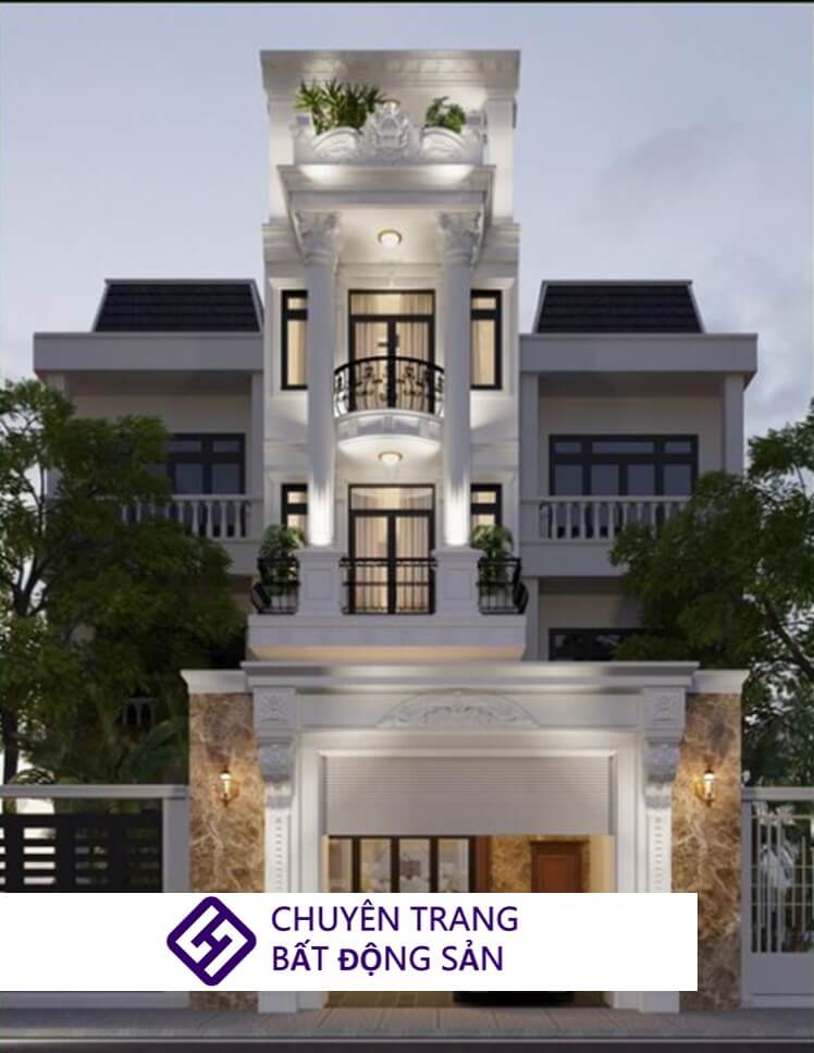 nhà ống 3 tầng kiểu Pháp