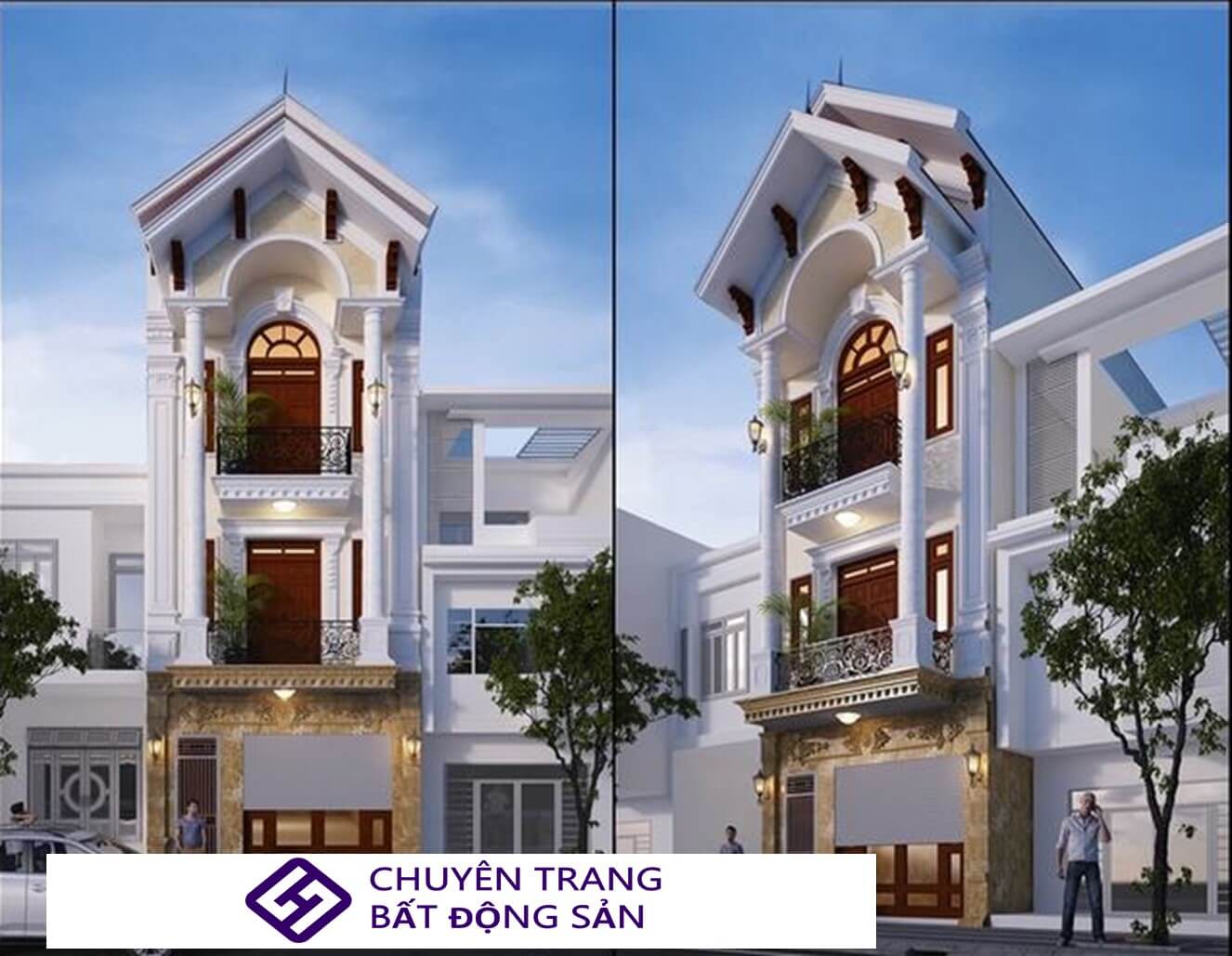 nhà ống 3 tầng kiểu Pháp