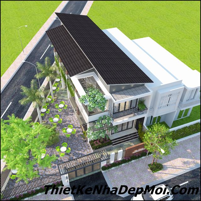 nhà góc 2 tầng