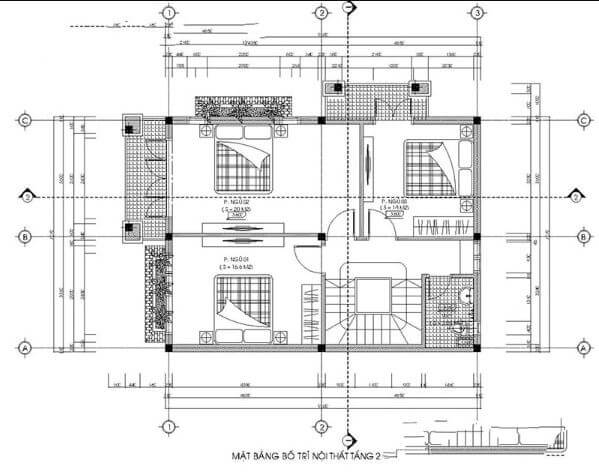 mẫu nhà 2 tầng 1 tum mái Thái đẹp