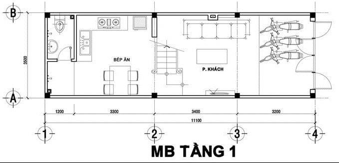 mẫu nhà 2 tầng có sân thượng
