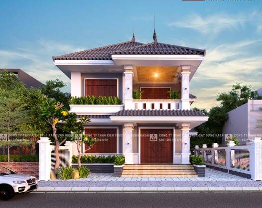 mẫu nhà hai tầng mái Nhật