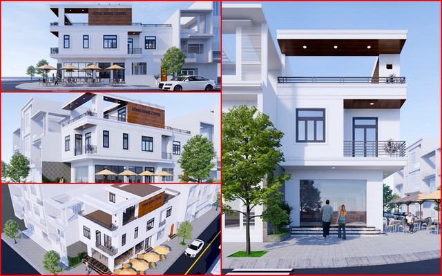 nhà góc 2 tầng