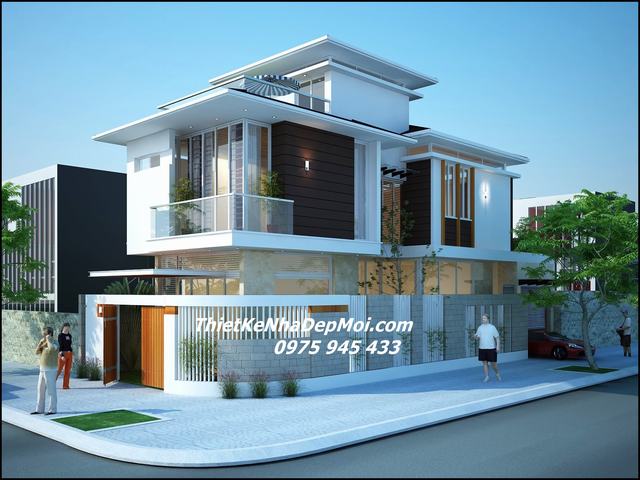 nhà góc 2 tầng
