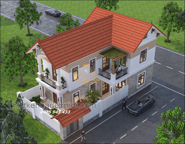 nhà góc 2 tầng