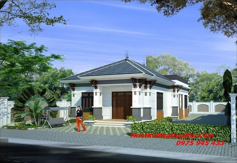 nhà mái Nhật một tầng