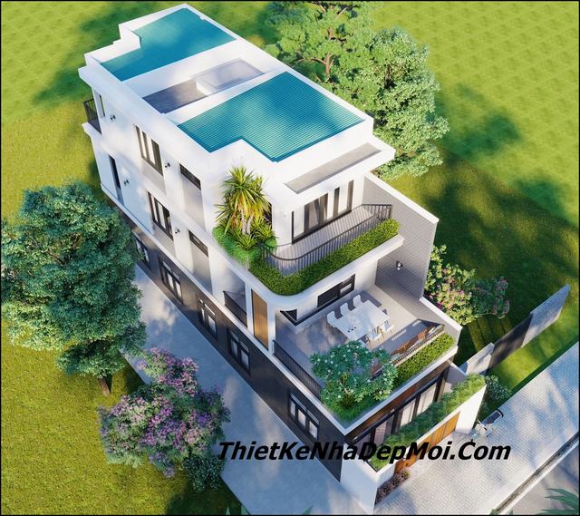 nhà góc 2 tầng