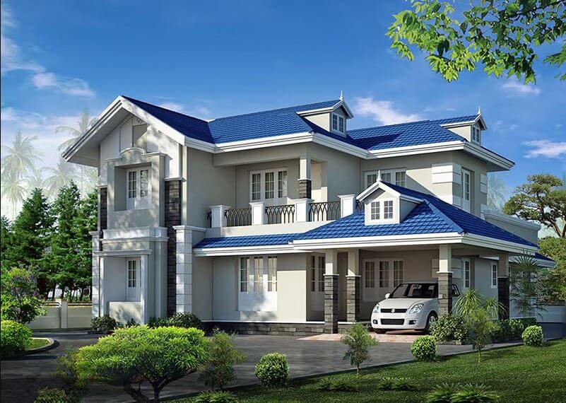 nông thôn nhà 2 tầng mái thái 500 triệu