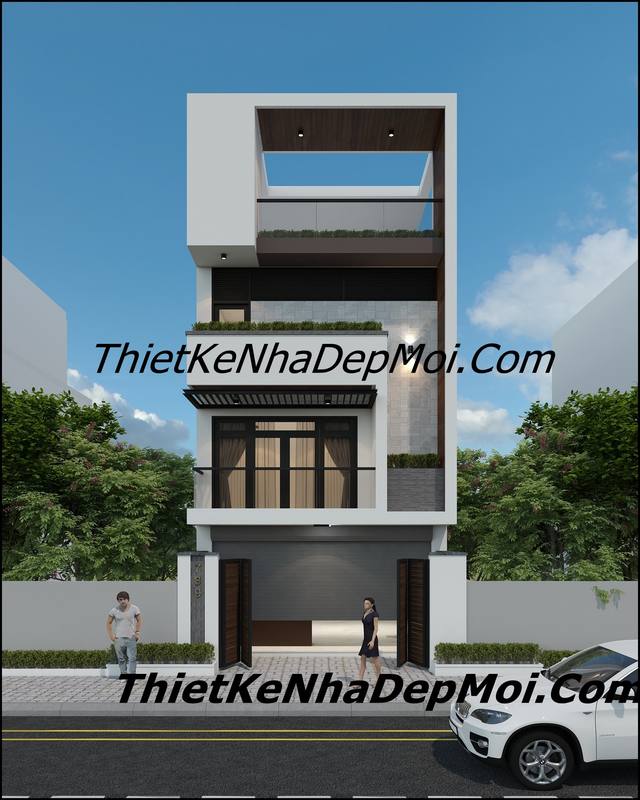 nhà góc 2 tầng