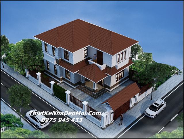 nhà góc 2 tầng