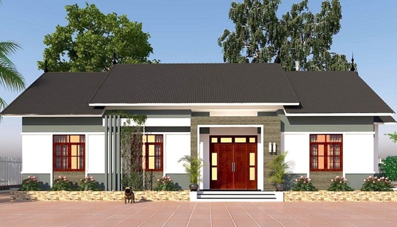 Mẫu nhà ngang 1 tầng đẹp