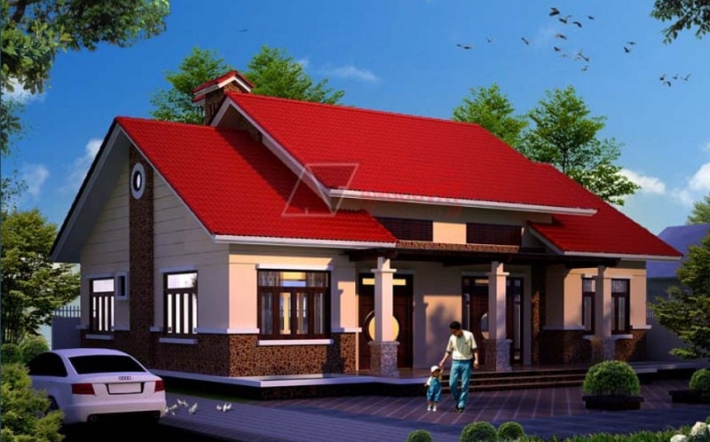 Mẫu nhà ngang 1 tầng đẹp