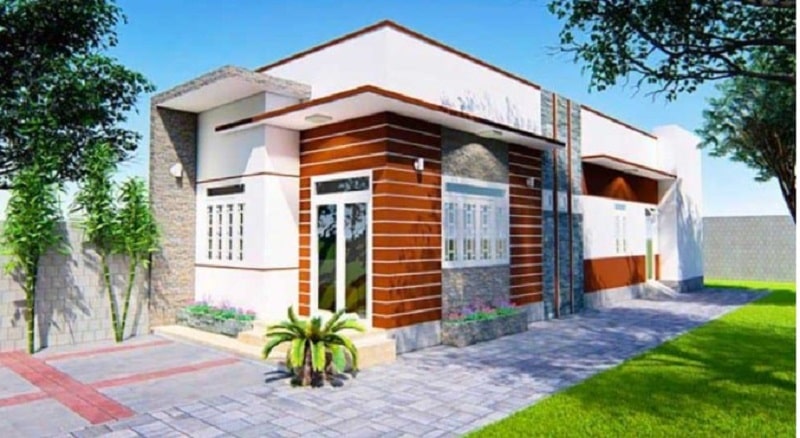 mẫu nhà lô 1 tầng đẹp