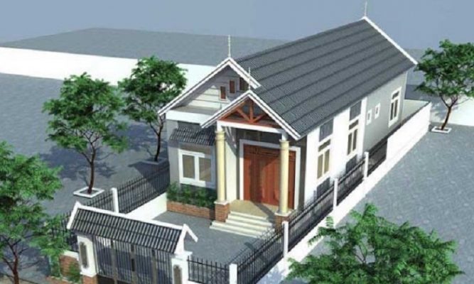 mẫu nhà lô 1 tầng đẹp