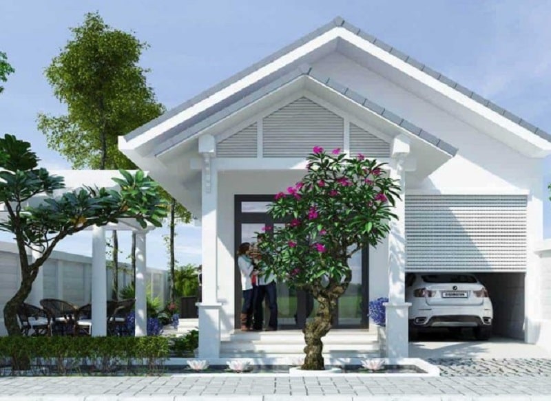 mẫu nhà lô 1 tầng đẹp