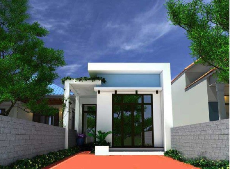 mẫu nhà lô 1 tầng đẹp